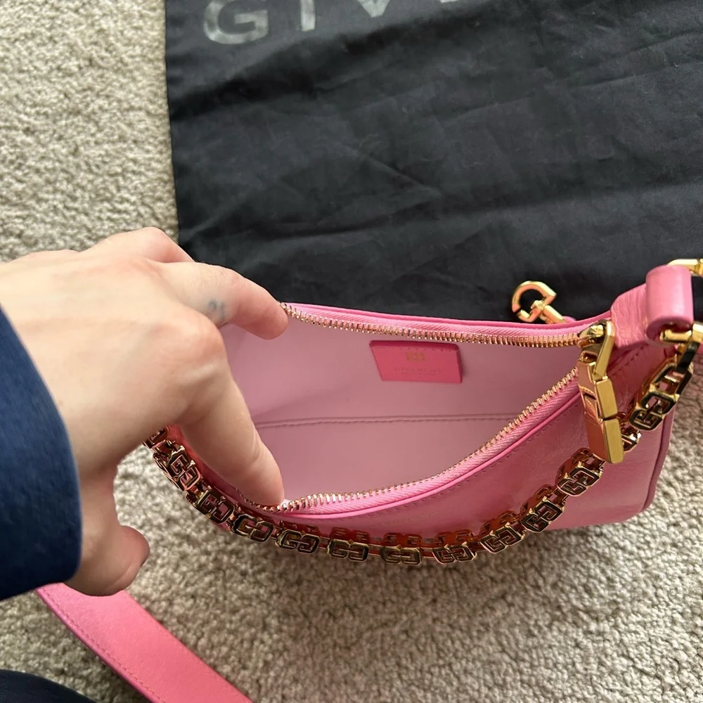 RARE* Givenchy Mini Moon Cutout Leather Bag - Picture 7 of 11